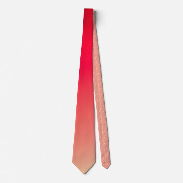 Pink Coral And Peach Neck Tie (Front)