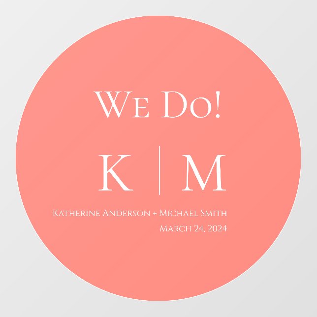 Pink Coral and White-We Do-Floor Decal (Front)