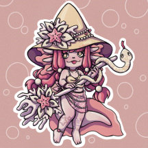 Pink Coral Axolotl Witch (Hexolotl)