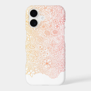 Pink Coral Elegant Artist Illustrated Ombre iPhone 17 Case