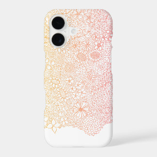 Pink Coral Elegant Artist Illustrated Ombre iPhone 17 Case