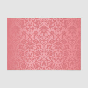 Pink Coral Floral Damask Tissue Paper