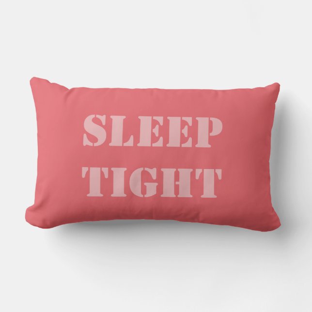 Pink Coral Girly Lumbar Pillow (Front)