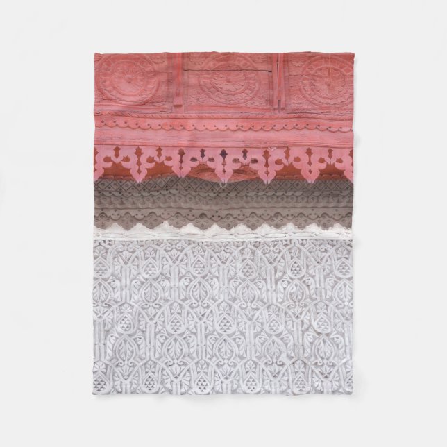 Pink Coral House Fleece Blanket (Front)