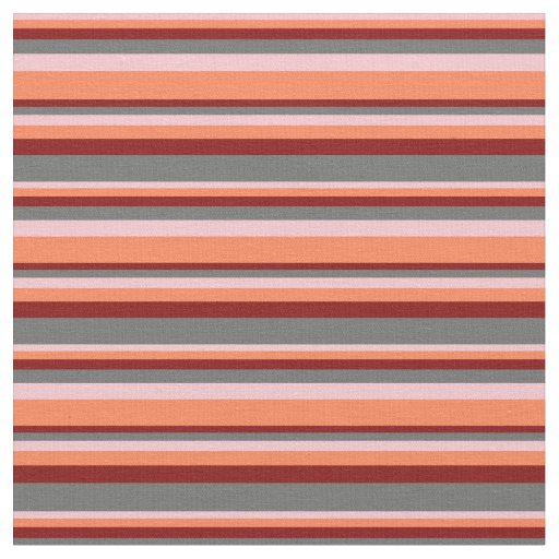 Pink, Coral, Maroon & Dim Grey Lines Pattern Fabric