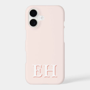 Pink & Coral   Minimal Modern Initial Monogram iPhone 17 Case
