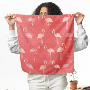 Pink Coral Red Flamingo Pattern Personalized Bandana