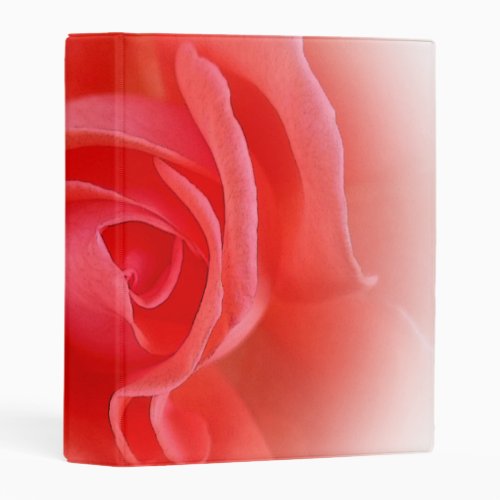 pink coral rose mini binder