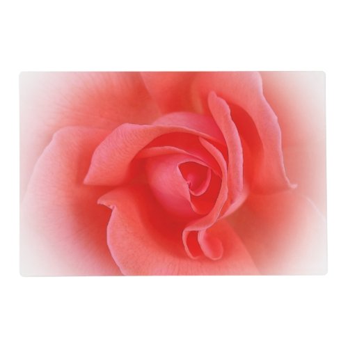 pink coral rose placemat