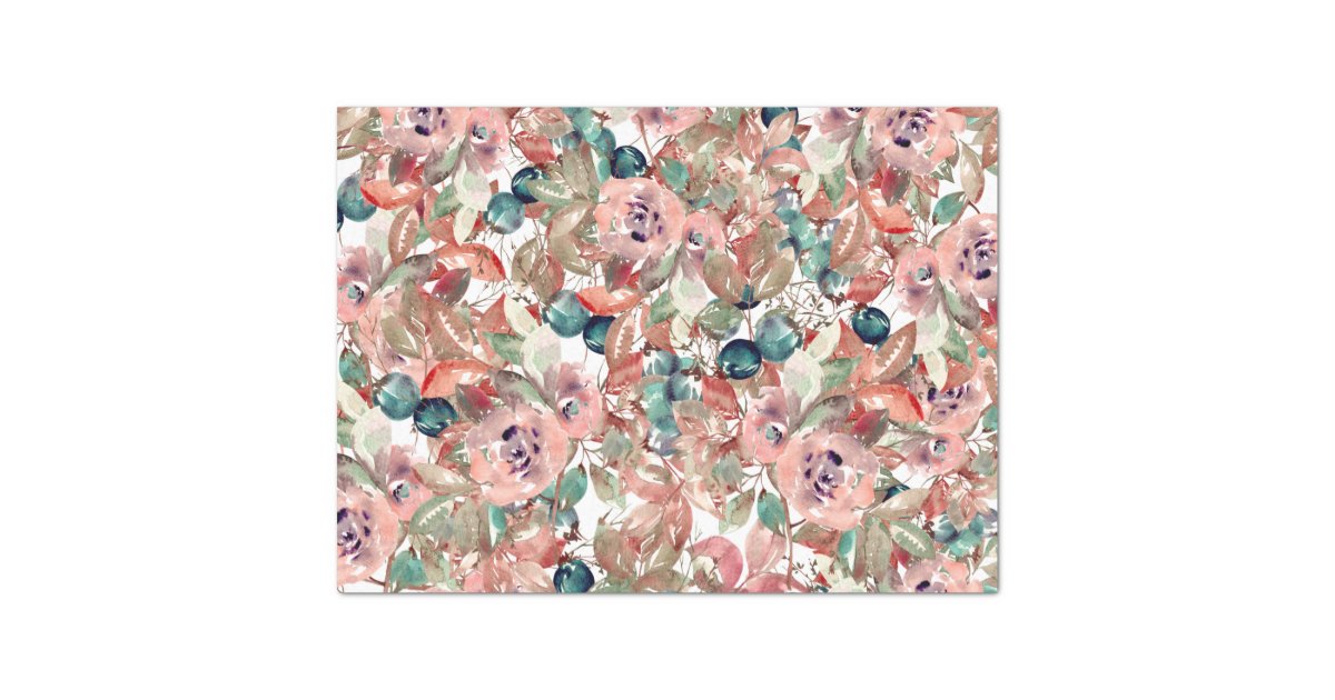 Pink and Teal Tissue Paper, Zazzle