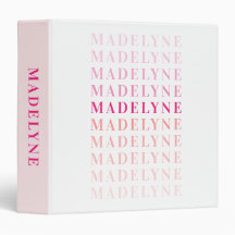 Pink Coral Typography Personalized Name