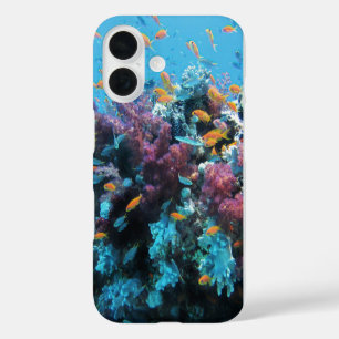 Pink Coral Underwater Scene iPhone 16 Case