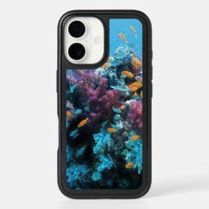 Pink Coral with Orange Fish iPhone 16 Case