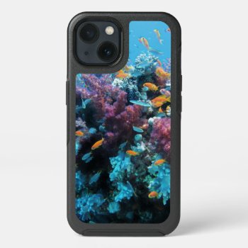 Pink Coral With Orange Fish Iphone 13 Case by beachcafe at Zazzle