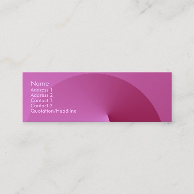 Pink Corner 2 Geometrical Angular Business cards (Front)