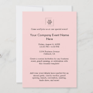 Pink Corporate Event Branding Design Invitation