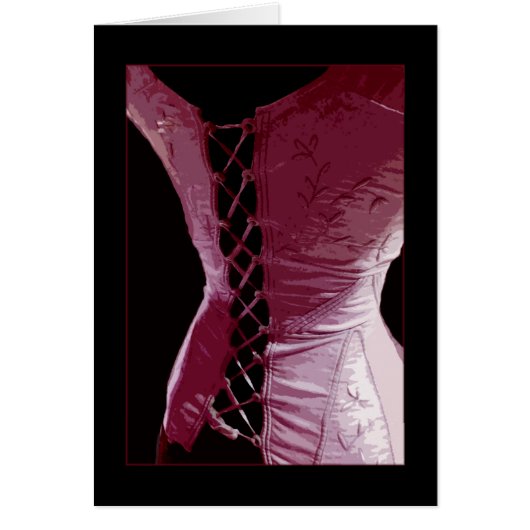 Pink Corset - Card (Customize) (Front)