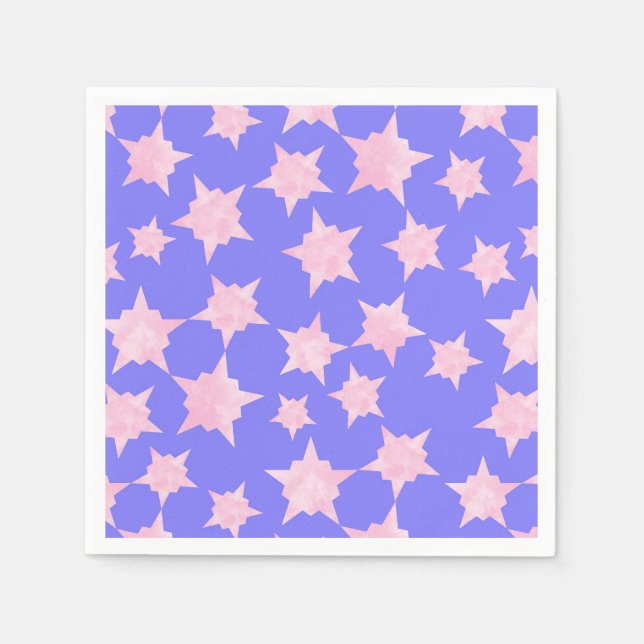 Pink Cosmic Burst Napkins (Front)