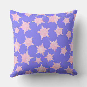 Pink Cosmic Burst Throw Pillow