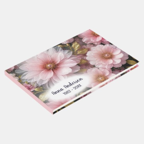 Pink Cosmos Abstract Collection Guest Book
