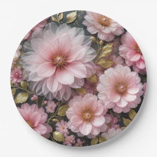 Pink Cosmos Collection Paper Plates