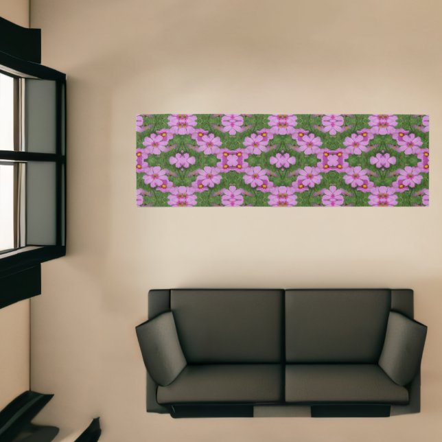 Pink Cosmos Daisy Flowers Abstract Nature  Runner (Insitu (Indoor 1))