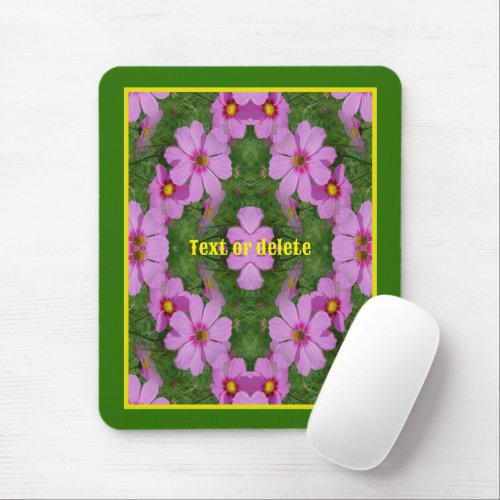 Pink Cosmos Daisy Flowers Nature Personalized  Mouse Pad