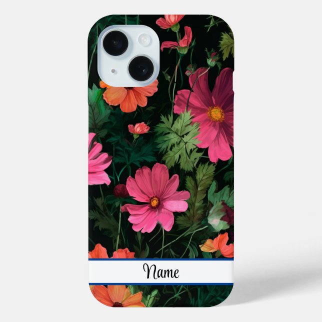 Pink Cosmos Flower Design Case-Mate iPhone Case (Back)