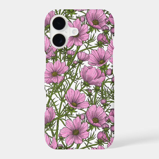 Pink Cosmos flowers Case-Mate iPhone Case (Back)