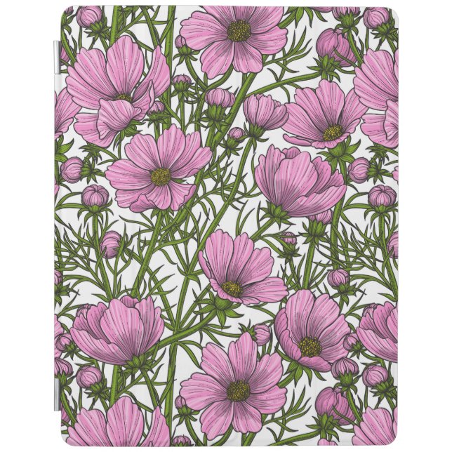 Pink Cosmos flowers iPad Smart Cover (Front)