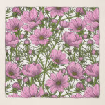 Pink Cosmos flowers Scarf<br><div class="desc">Hand drawn vector illustrations with pink cosmos flowers</div>