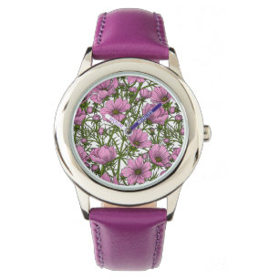 Pink Cosmos flowers Watch