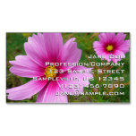 Pink Cosmos Flowers Wildflower Business Card Magnet
