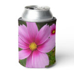 Pink Cosmos Flowers Wildflower Can Cooler
