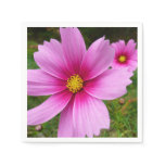 Pink Cosmos Flowers Wildflower Napkins