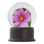 Pink Cosmos Flowers Wildflower Snow Globe