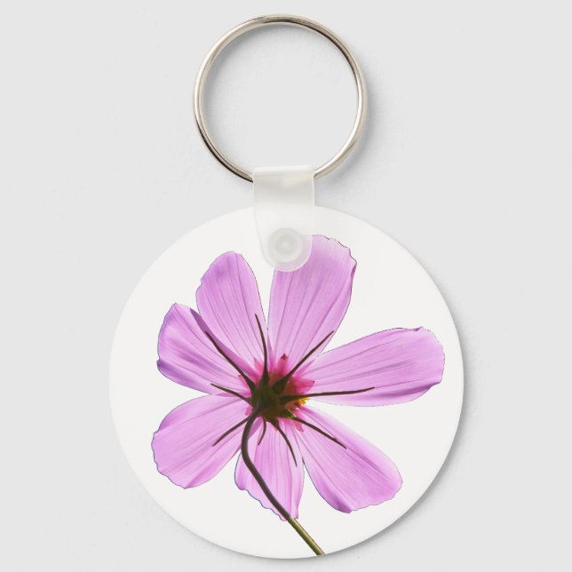 Pink Cosmos Keychain (Front)