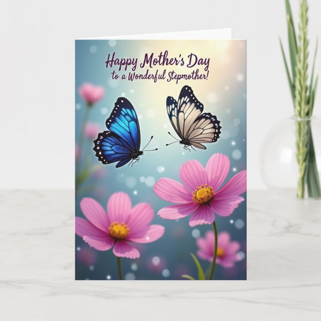 Pink Cosmos Mothers Day Card (Front)