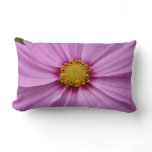 Pink Cosmos Wildflower Floral Lumbar Pillow
