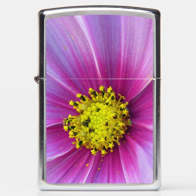 Pink Cosmos Zippo Lighter (Front)