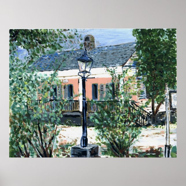 Pink Cottage at Plantation Poster (Front)