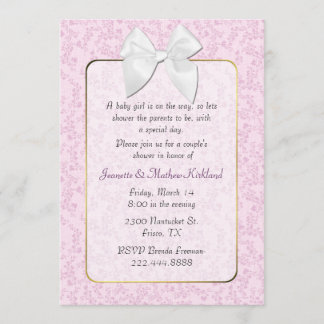 Pink Cottage Chic Couple's Baby Shower Invitation