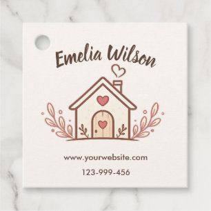 Pink Cottage Home Bakery Favor Tags