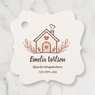 Pink Cottage Home Bakery Favor Tags