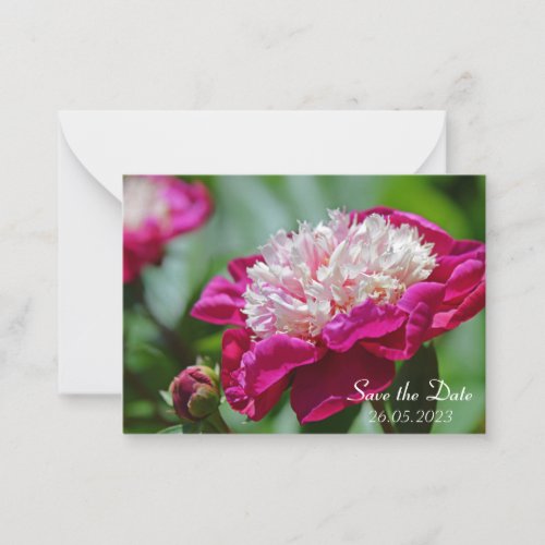 Pink Cottage Peony Botanical Flower  Note Card