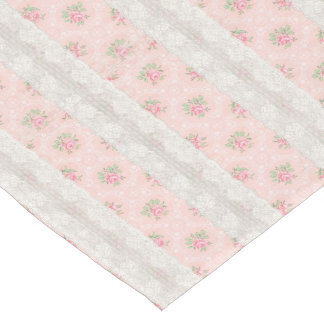 Pink Cottage Shabby Floral Table Runner