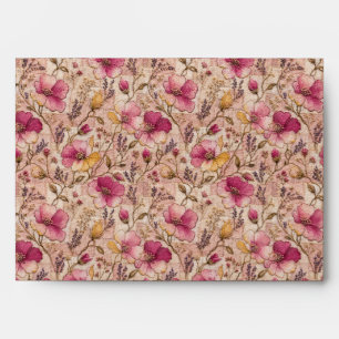 Pink Cottagecore Floral Vintage Romantic Mailing Envelope