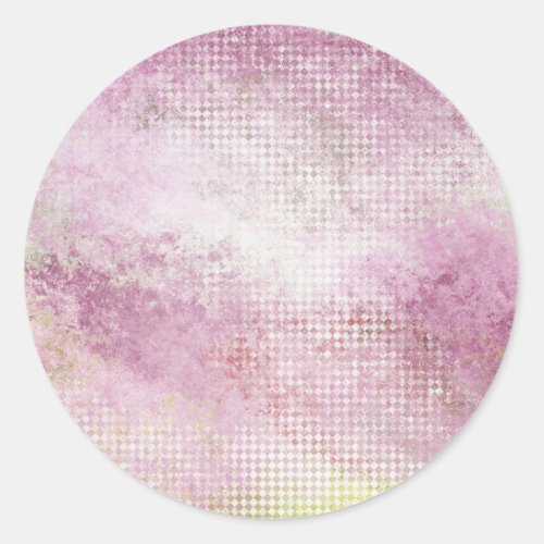 Pink Cotton Candy Dreams background Classic Round Sticker