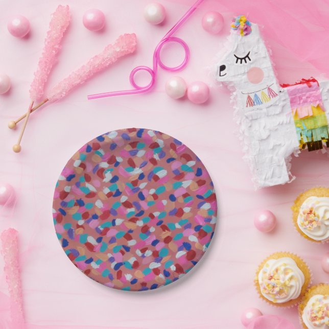 Pink Cotton Candy  Paper Plates (Party)