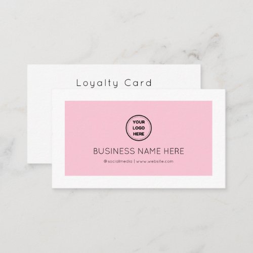 Pink Cotton Candy Pastel Modern Minimalist  Loyalty Card